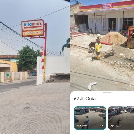 Diduga Pembangunan Minimarket Alfamart Di Kedaton Tabrak Aturan Perwali Kota Bandar Lampung