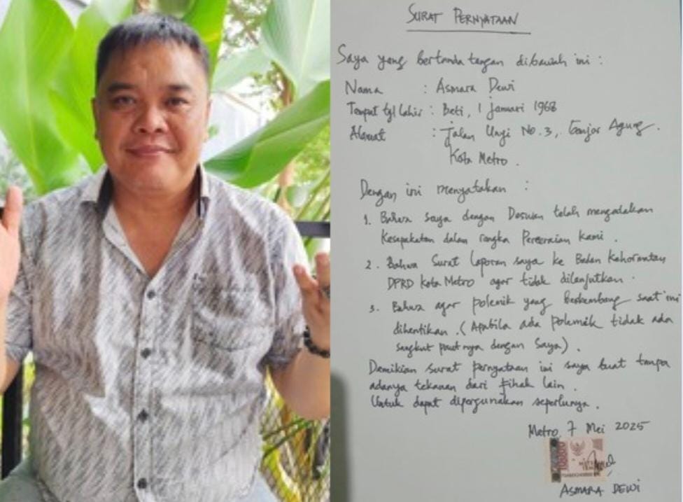 Soal Isu Perselingkuhan Anggota Dewan, Istri Deswan Cabut Laporan di DPRD Kota Metro