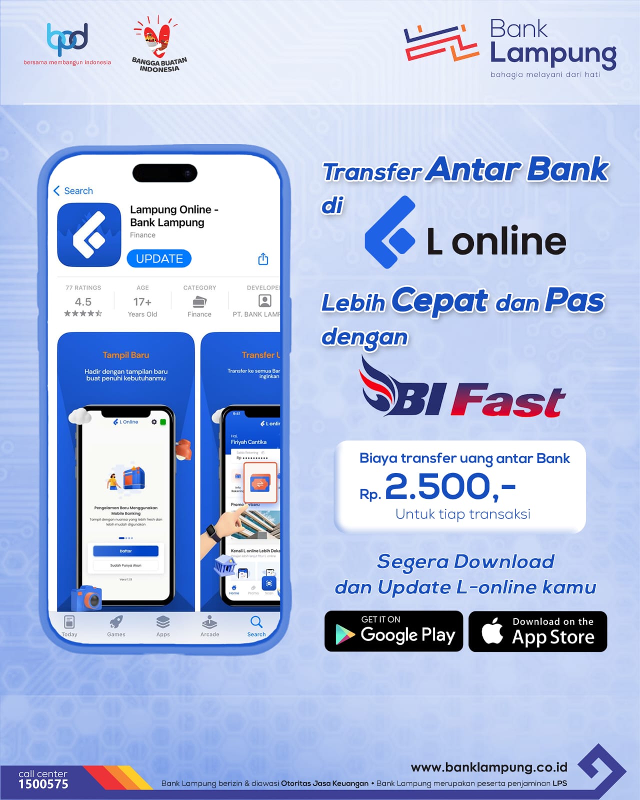 Fasilitas Bank Lampung L-online Lebih Cepat & Pas Dengan BI Fast
