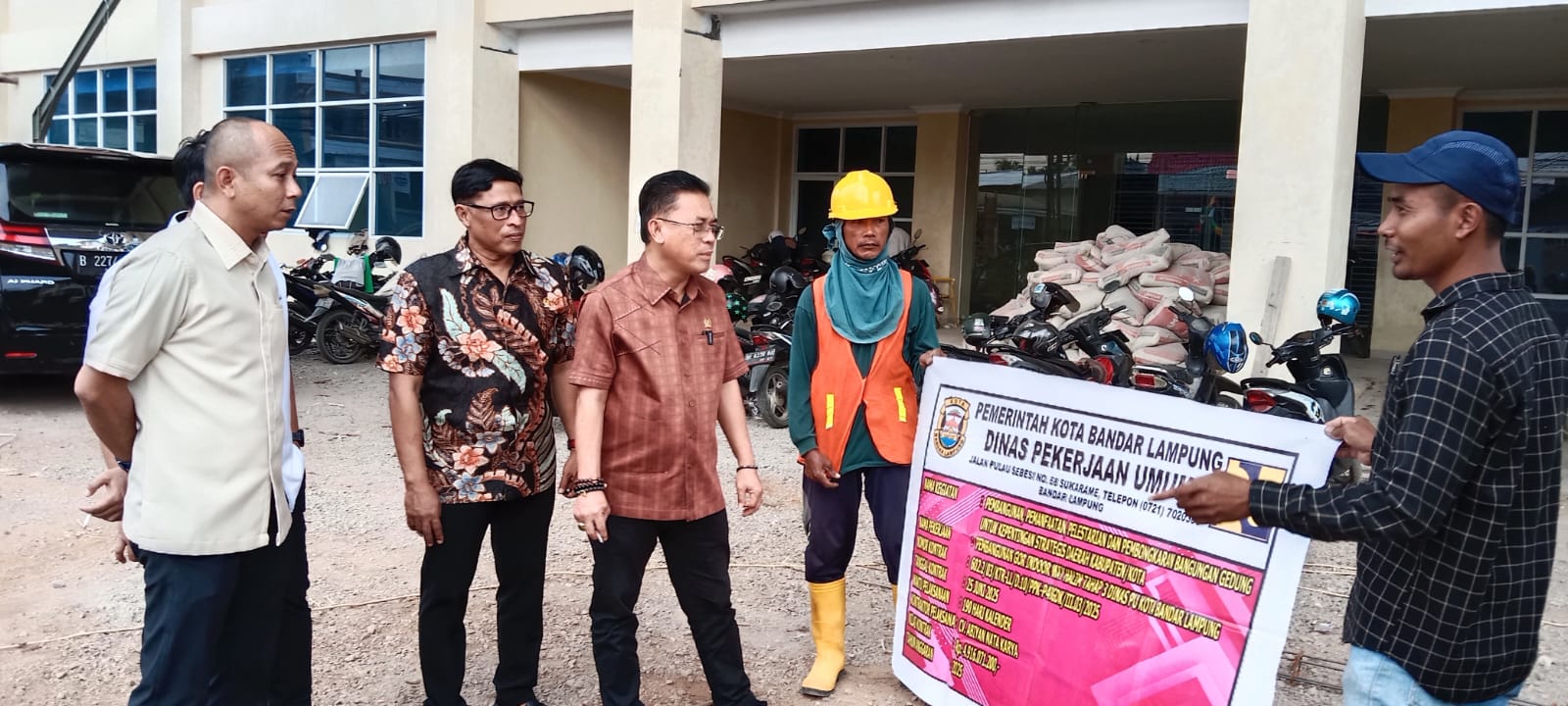 4 Pimpinan DPRD Bandar Lampung Sidak Proyek GOR Siger dan Temukan Kejanggalan