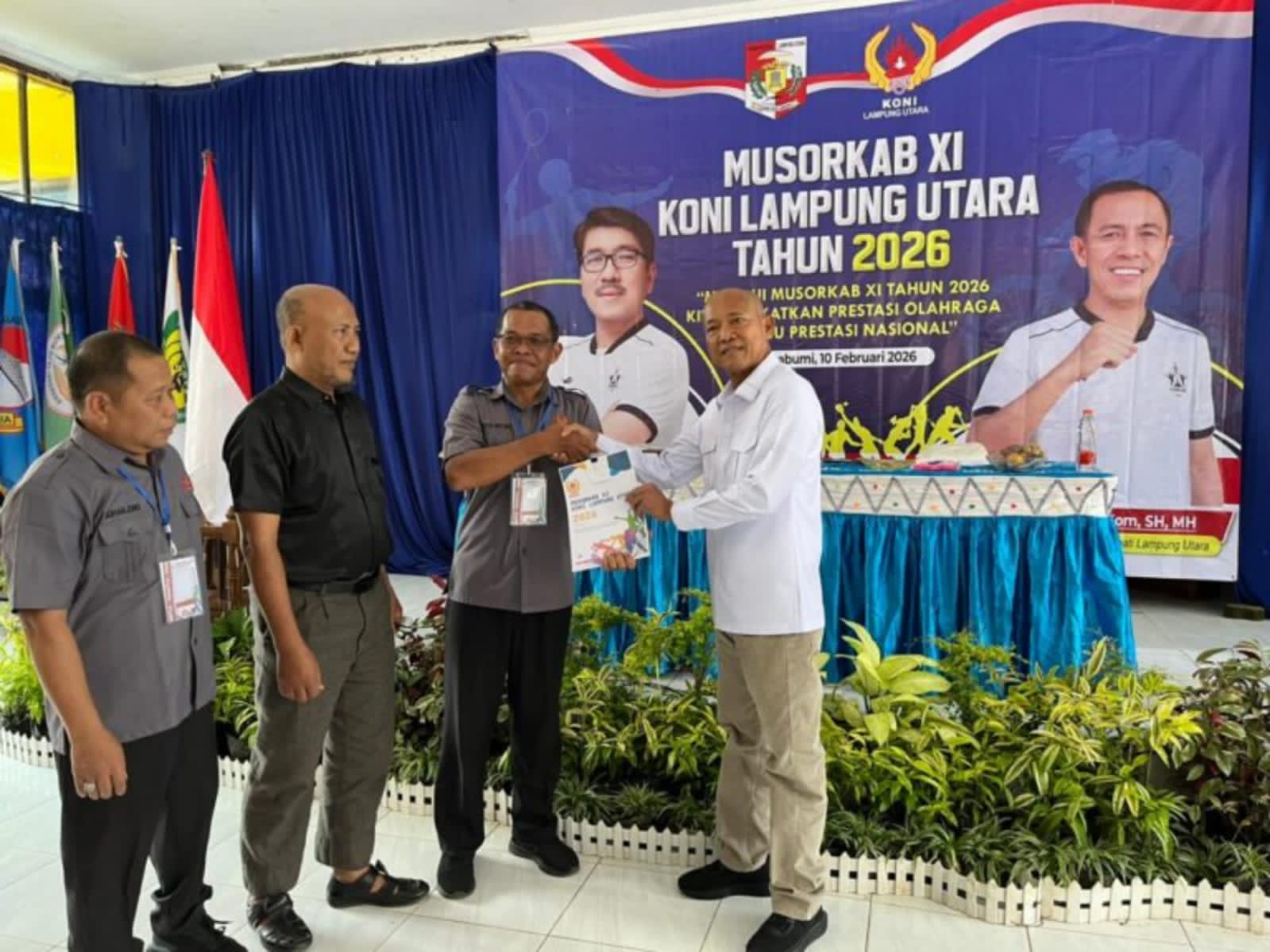 Resmi Nakhodai KONI Lampung Utara, Ansyori Sabak Pasang Target Juara Umum Poprov