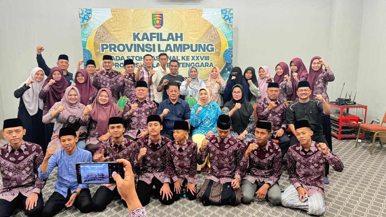 Kafilah Lampung Ikuti STQH Nasional XXVIII di Sultra Siap Tampilkan Hafiz dan Qori Terbaik