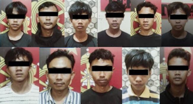 Keroyok Warga Banjarsari Metro dan Curi Motornya, 11 Pemuda Dicokok Polisi
