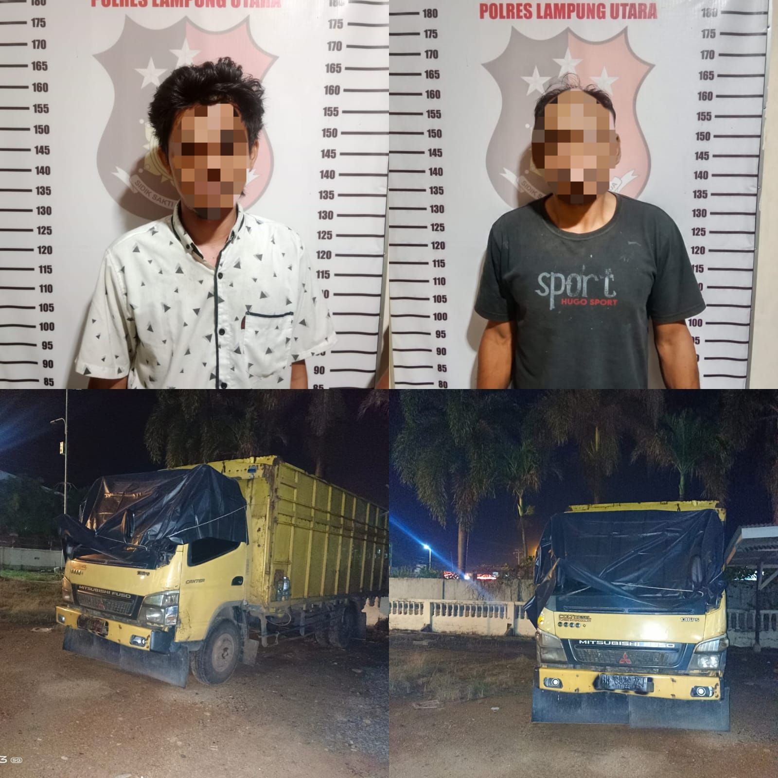 Dua Pelaku Pencurian Mobil Truck Diringkus Polres Lampura Di Banten, Tempat Persembunyiannya 