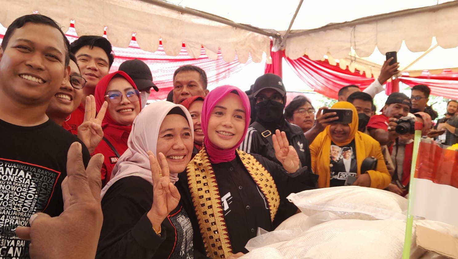 Safari Politik di Lampung, Isteri Ganjar Pranowo Singgah di Kota Metro