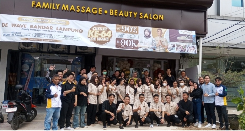 Grand Opening De Wave Family Massage & Beauty Salon Bandar Lampung, Cabang ke 64 diseluruh Indonesia