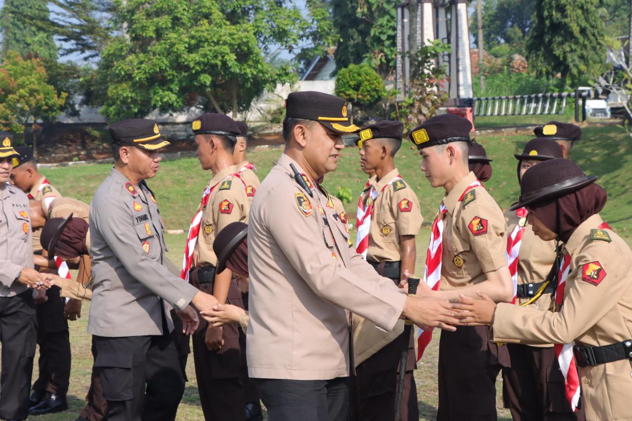 Kapolres Lampung Utara Lepas Kontingen Saka Bhayangkara Untuk Mengikuti Lokabhara