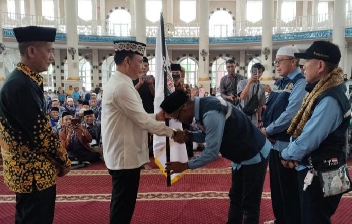 Wali Kota Metro Sambut Kepulangan Jamaah Haji Asal Metro di Masjid Agung Taqwa