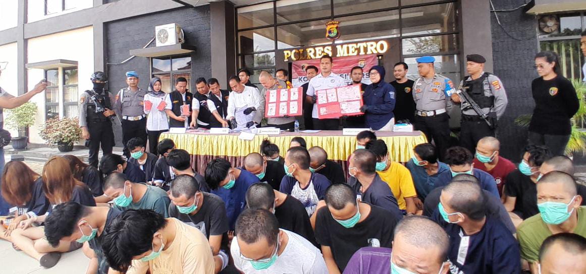 Puluhan Penyalahguna Narkoba Terjaring Operasi Antik Krakatau 2024 di Kota Metro