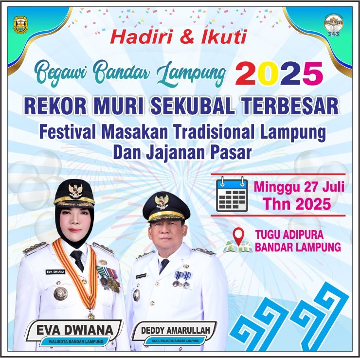 Besok, Begawi Bandar Lampung 2025 akan Pecahkan Rekor MURI Sekubal Terbesar