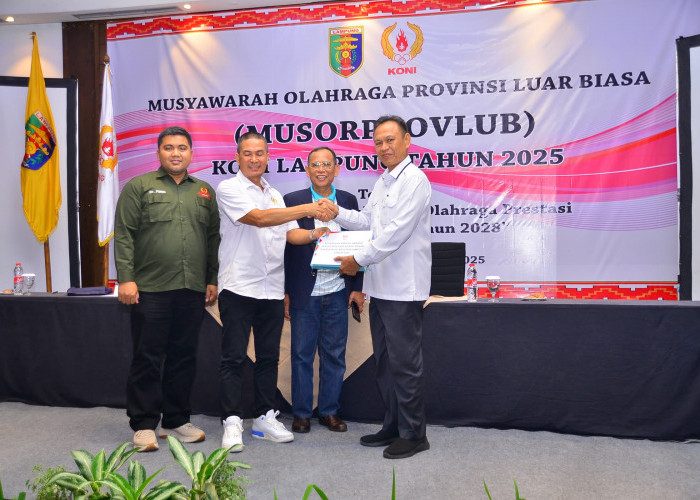 Taufik Hidayat Resmi Pimpin KONI Lampung Periode 2025-2029