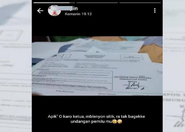 Status Ketua KPPS TPS  04 Pekon Sedampah Indah Viral, Begini Tanggapan Ketua KPU!