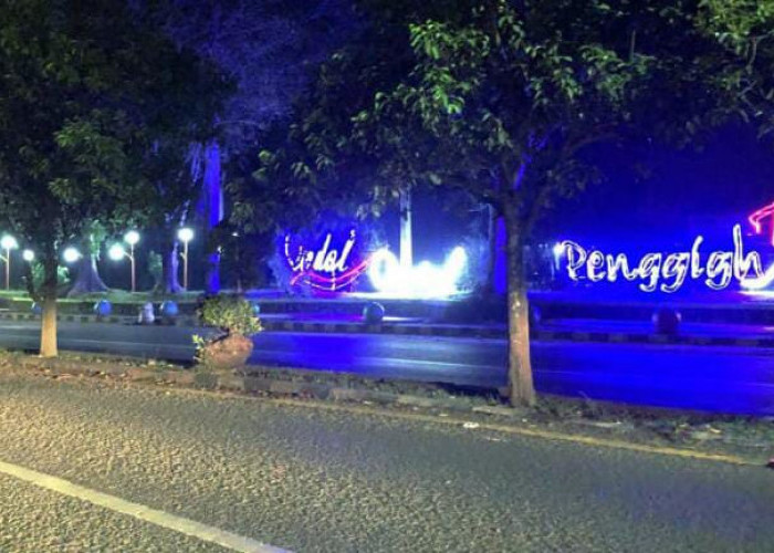 Warga Metro Apresiasi Pemasangan Lampu Hias di Jalan Jenderal Sudirman