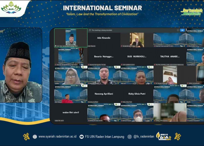 Fakultas Syariah UIN Raden Intan Gelar Webinar Internasional Tentang Islam, Hukum, dan Peradaban 