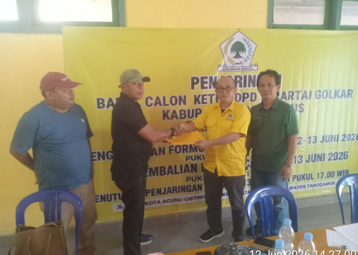 Golkar Tanggamus Buka Penjaringan Ketua DPD, Baru Agus Cik Yang Mengambil Formulir