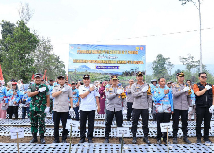Kapolda Lampung dan Parosil Mabsus Komitmen Kawal Swasembada Bawang Putih