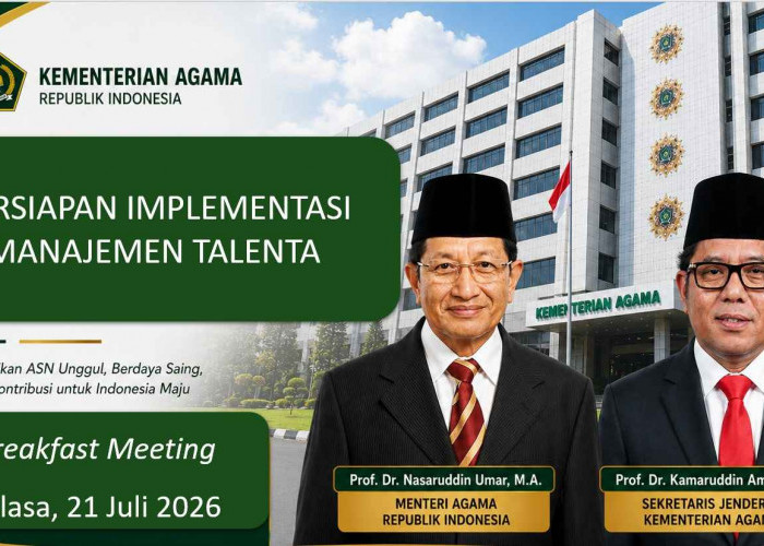 Ikuti Breakfast Meeting Kemenag RI, Rektor dan Pimpinan UIN RIL Implementasi Manajemen Talenta ASN