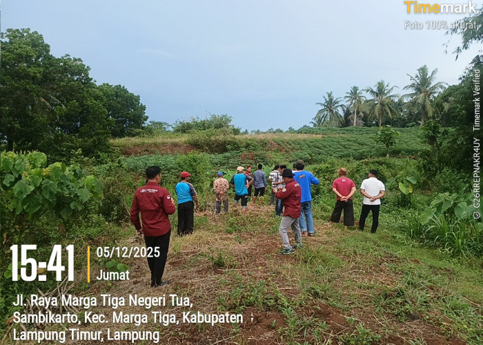 Polres Lamtim Turunkan Tim Cek Lokasi Tanah Wakaf Masjid Nurul Mukmin Desa Negeri Tua