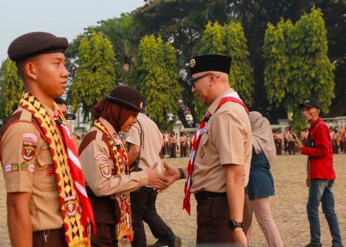 Gubernur Lampung Lepas 598 Pramuka ke Jamnas XII 2026 di Cibubur