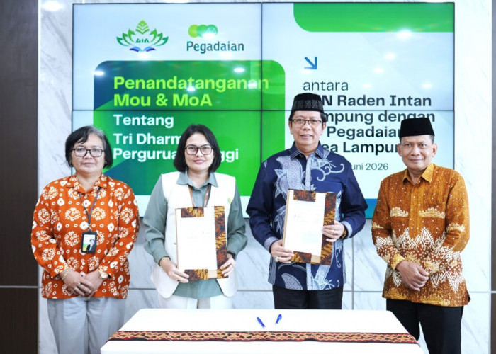 UIN Raden Intan Lampung – PT Pegadaian Jalin Kerja Sama, Perkuat Tridarma dan Literasi Keuangan