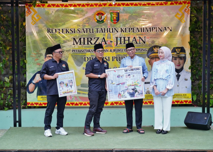 Refleksi 1 Tahun Mirza-Jihan, IJP Launching Koran dan Buku, Pastikan Tetap Kritis ke Pemprov Lampung 