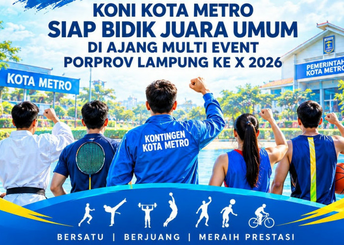 KONI Kota Metro Targetkan Juara Umum pada Porprov Lampung X 2026