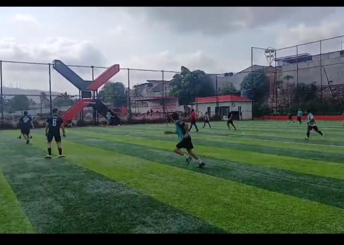 Tim Mini Soccer PWI Lampung Libas Peradi FC, Skor Telak 7-1