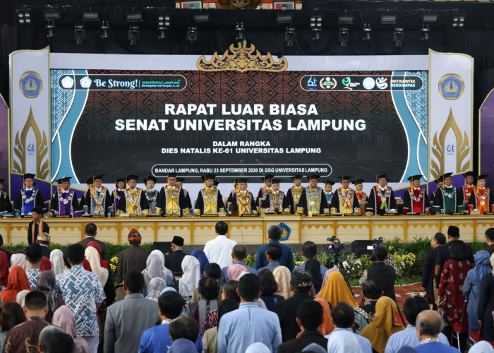Rapat Luar Biasa Senat Unila di Dies Natalis ke-61, Dari Kuat Menuju Berdampak