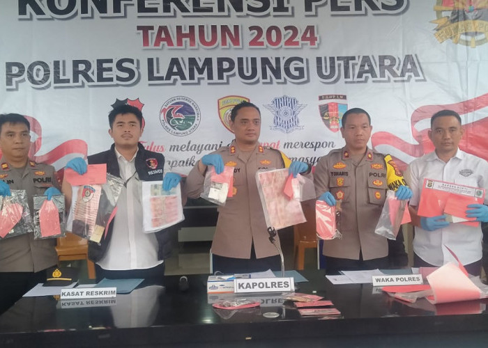 Dukung Asta Cita Presiden, Sepekan Polres Lampura Ungkap 9 Kasus Kejahatan Dengan Mengamankan 14 Tersangka