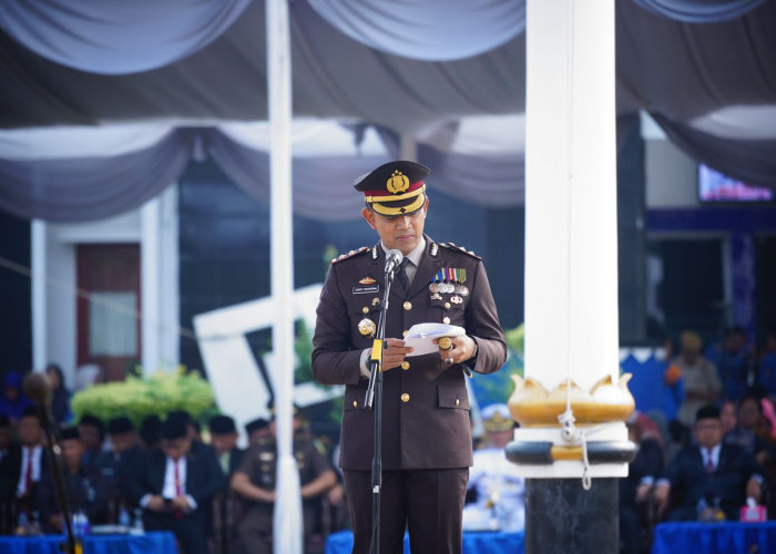 Kapolres Lampung Utara Pimpin Upacara Hari Pahlawan ke- 78 Tahun 2023