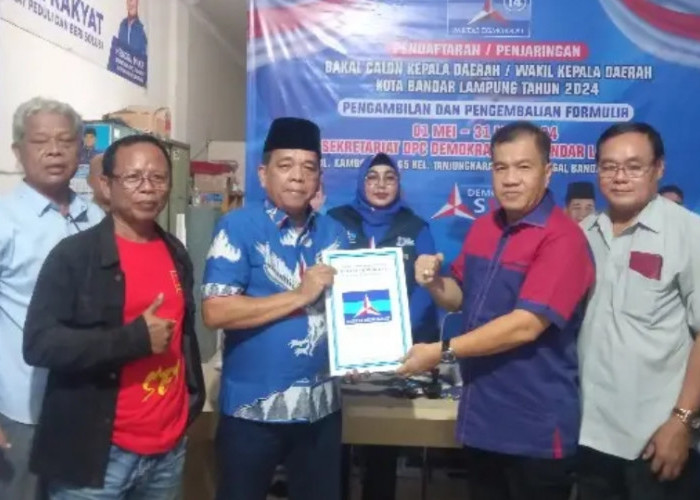 Yose Rizal Ambil Formulir di Demokrat dan PDIP  Sebagai Balon Walikota Bandar Lampung