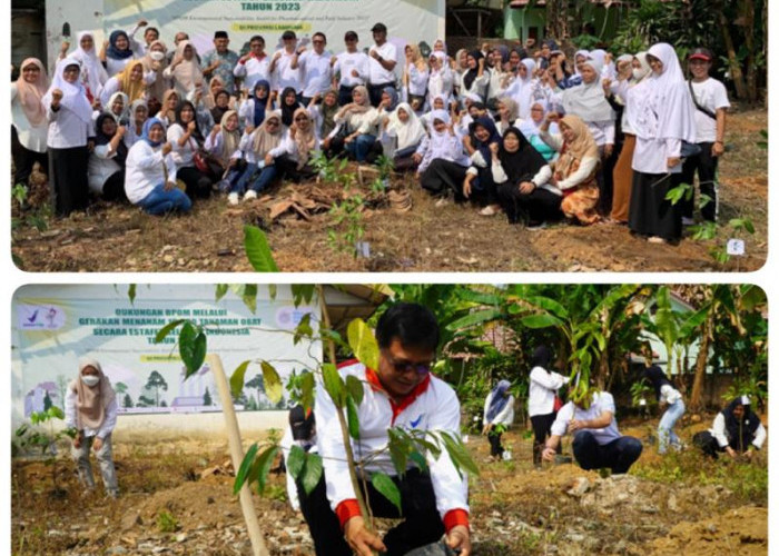 Satu Langkah untuk Dunia: BBPOM Bandar Lampung Kolaborasi Lintas Sektor dalam Gerakan Tanam 10.000 Tanaman Oba