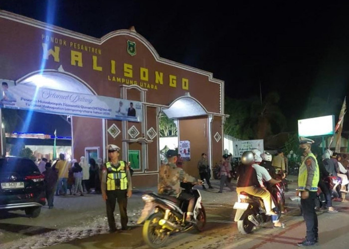Polres Lampung Utara Amankan Pembukaan Lomba MTQ di Ponpes Walisongo