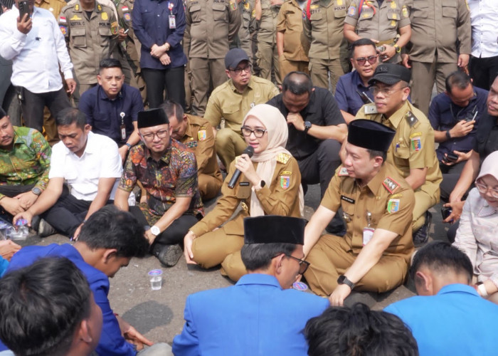 Temui Massa Aksi, Wagub Lampung Pastikan Aspirasi Diteruskan ke Pemerintah Pusat