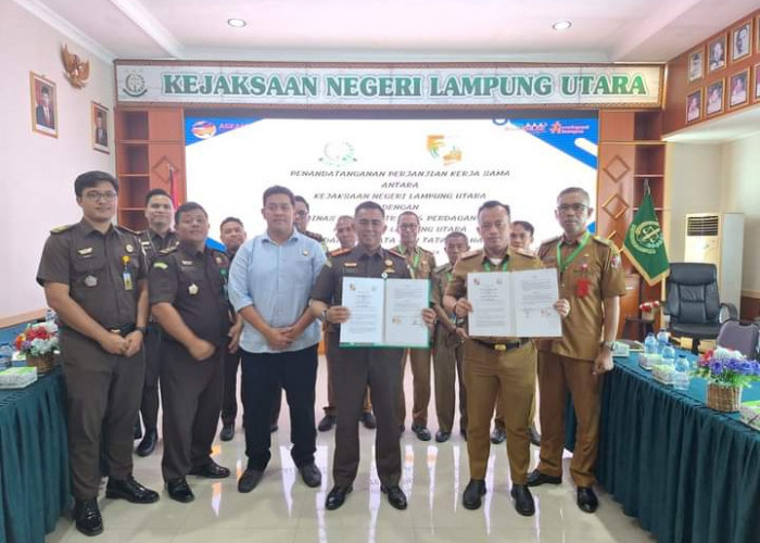Kejaksaan Negeri  Lampung Utara  MoU dengan Dinas Perindustrian dan Perdagangan Kabupaten Lampung Utara   