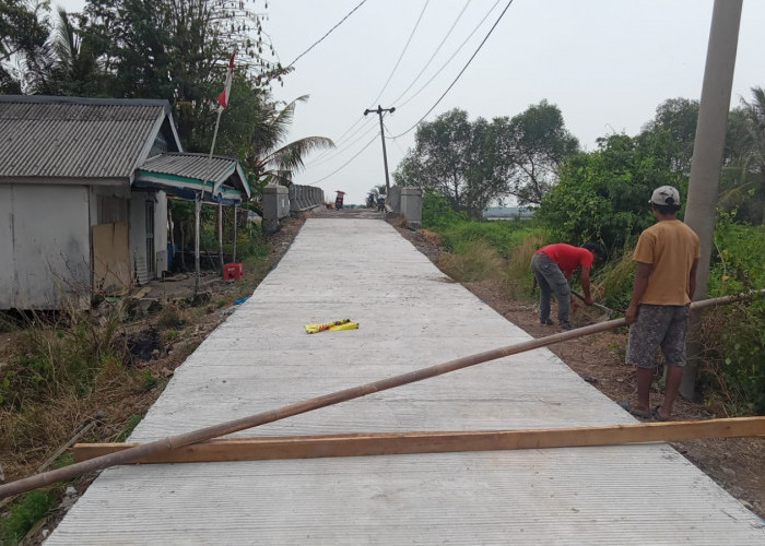   Jalan Utama Dusun Kualajaya dan Sumberjaya Sudah Dibangun 