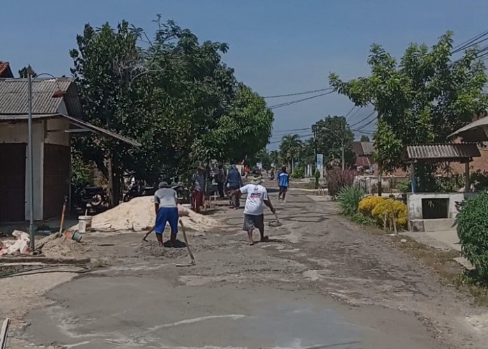 Warga Tejosari Tambal Sulam Jalan Madukoro Secara Mandiri