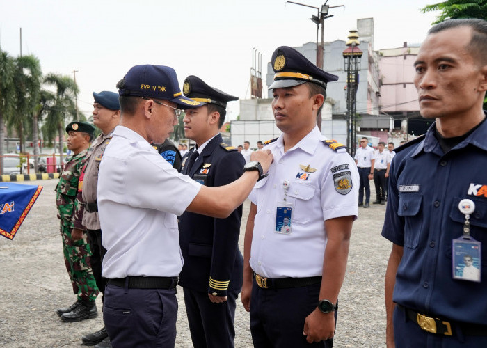 PT KAI Divre IV Tanjungkarang Lakukan Gelar Pasukan Jelang Angkutan Lebaran 2025