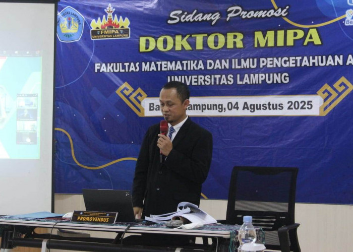 FMIPA Unila Lahirkan Doktor ke-27 Bimbingan Prof. Warsito Bertema Smart Farming