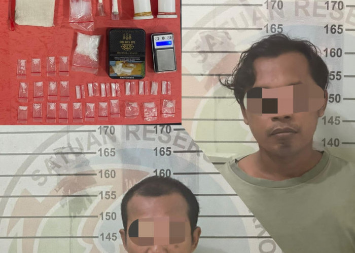 Dua Pengedar Sabu di Lampura Ditangkap Polisi, Puluhan Paket Sabu Diamankan