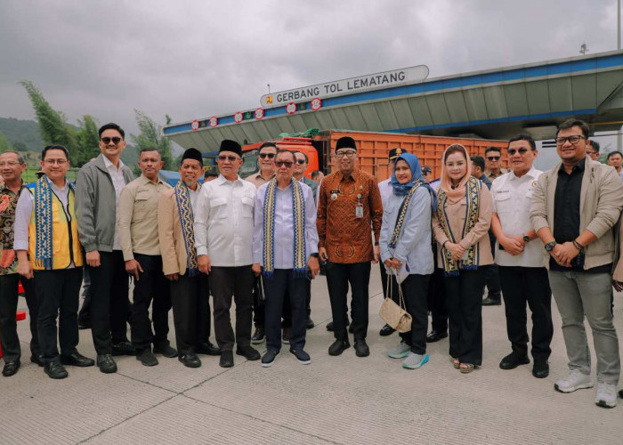 Gubernur Lampung Bersama Komisi V DPR RI Tinjau Exit Tol Lematang-Tanjung Bintang