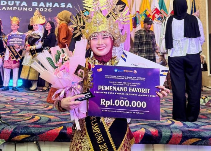 Mahasiswa Akuntansi Syariah UIN RIL Sabet Predikat Duta Bahasa Favorit Provinsi Lampung