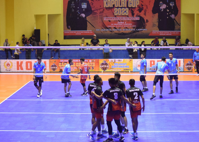 Tim Volley Ball Lampung Unggul Di Hari Pertama Kapolri Cup 2023