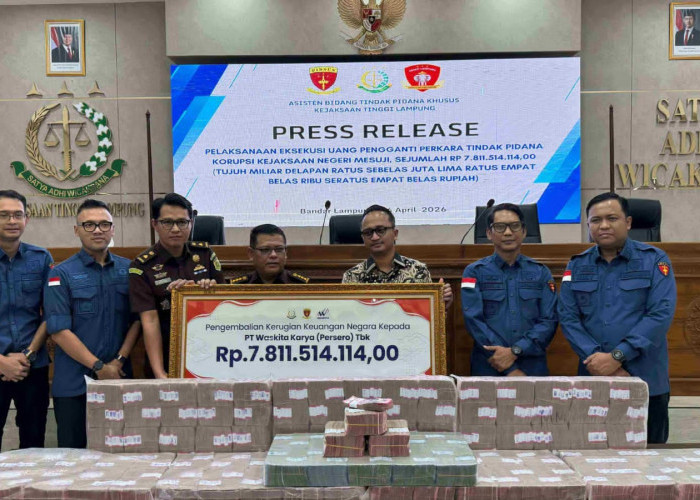 Selamatkan Uang Negara, Kejati Lampung Eksekusi Uang Pengganti Rp7,8 Miliar dalam Kasus Korupsi Tol Terpeka