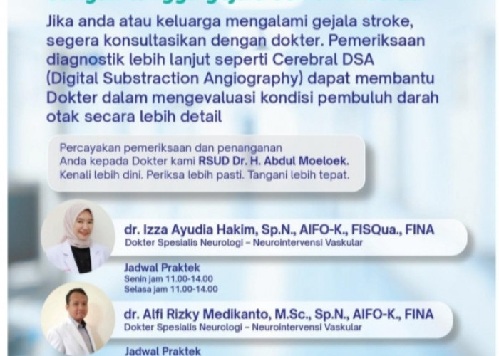 RSUD Abdul Moeloek Hadirkan Teknologi DSA untuk Perkuat Layanan Stroke