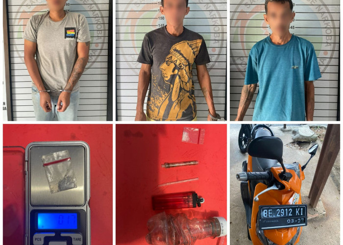 Tiga Orang Penyalah Guna Narkoba Diringkus Sat Narkoba Polres Lampung Utara
