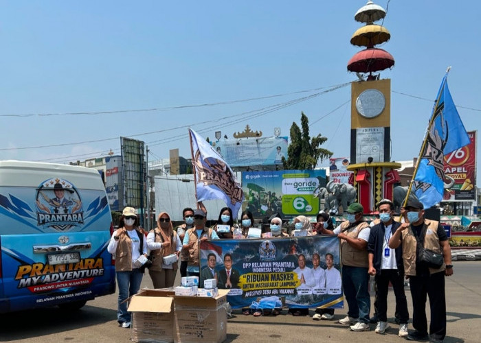 PRANTARA Indonesia Bagikan Ribuan Masker Gratis, Bantu Warga Lampung Hadapi Debu Vulkanik