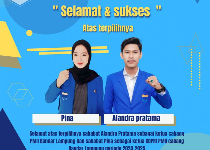 Alandra Pratama Nahkodai PMII Bandar Lampung Periode 2024-2025