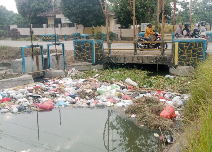 Sampah Menumpuk “Hias” Irigasi di Kota Metro 