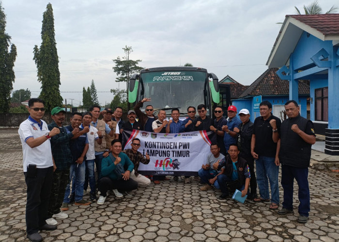 Ikut Meriahkan HPN 2026, PWI Lampung Timur Bertolak ke Banten